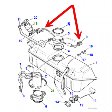 USED HARNESS FOR FUEL TANK EVAPORATIVE LOSS FLANGE DBC6139